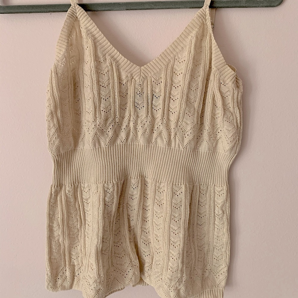 Vintage cream knit cami